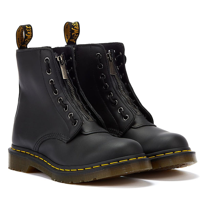 Dr. Martens 1460 Pascal Front Zip Black Boots