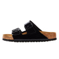 Birkenstock Arizona Birko Flor Patent Womens Black Sandals