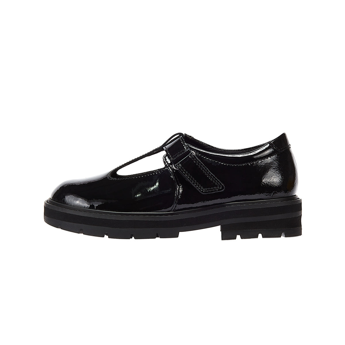 Clarks Prague Brill O Kids Black Shoes