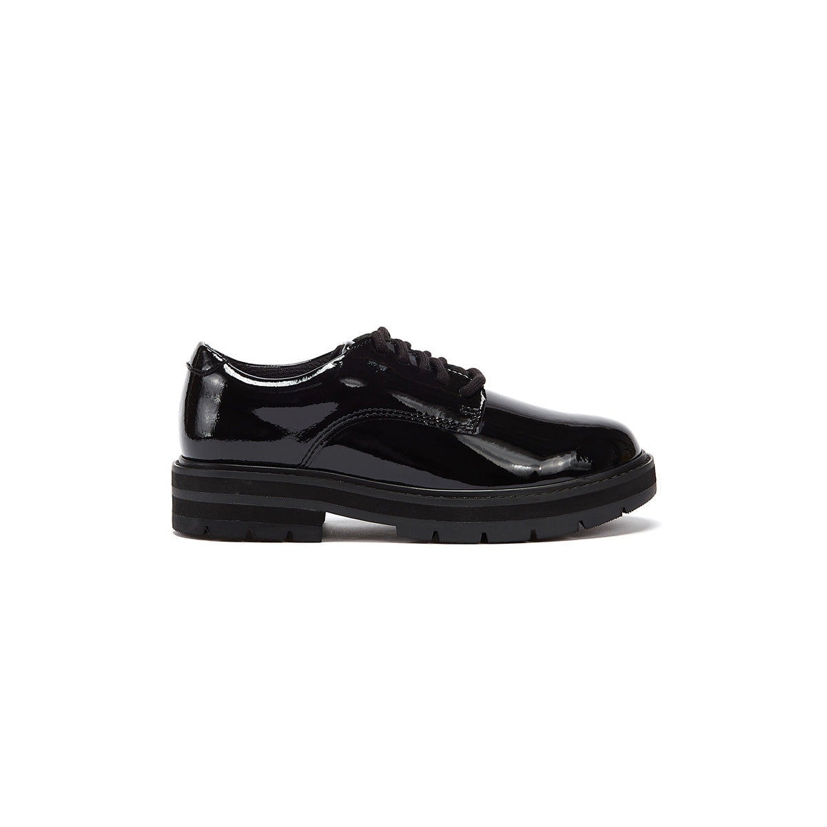 Clarks Prague Lace O Junior Black Shoes