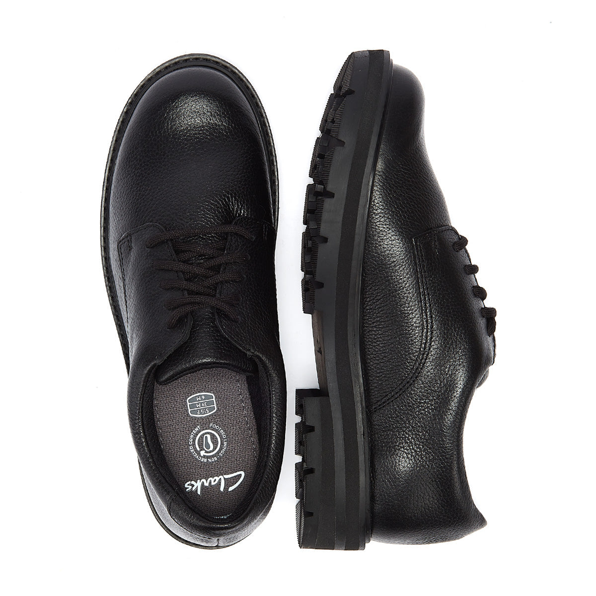 Clarks Prague Lace O Youth Black Shoes
