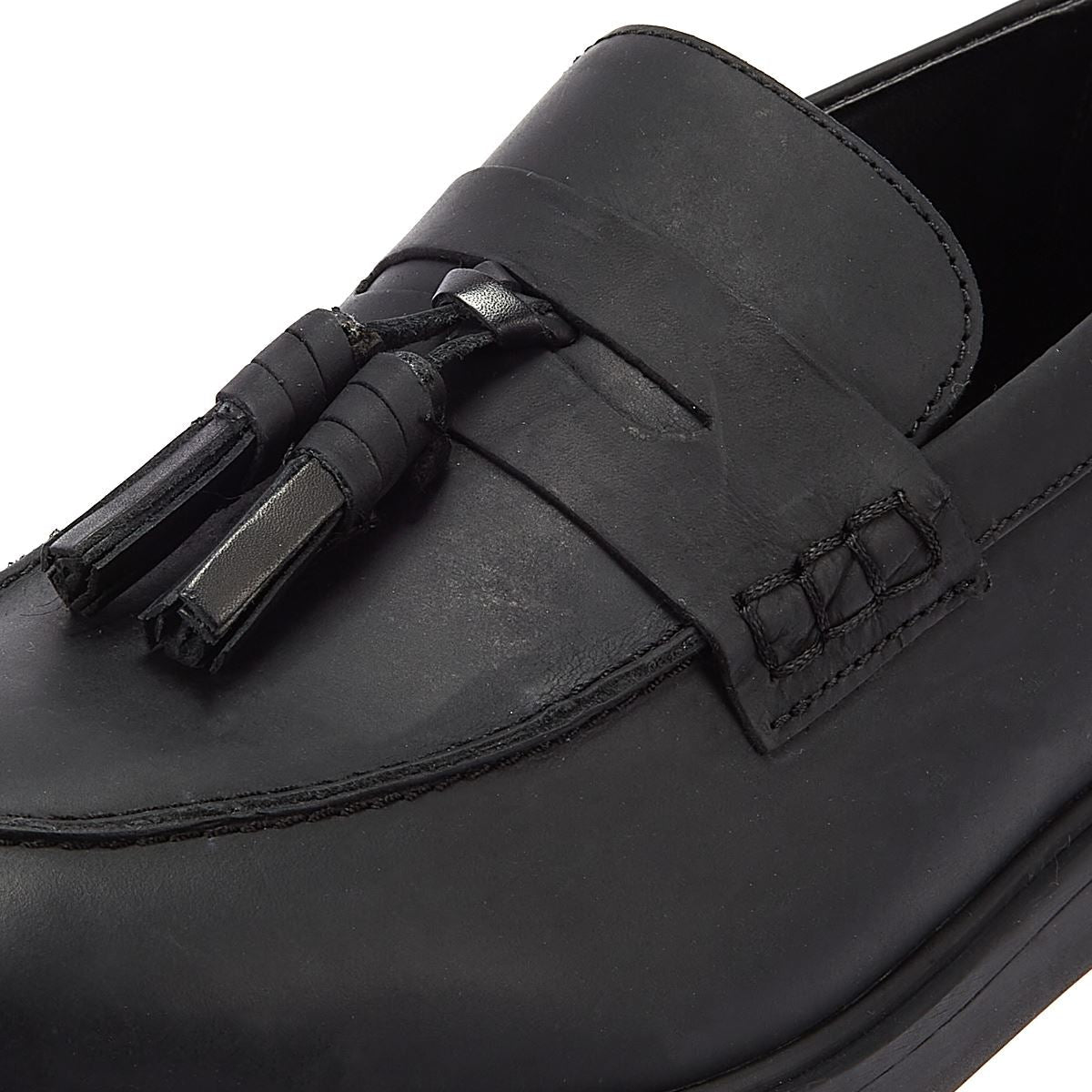 Hudson Cato Loafer Crazy Leather Men's Black Loafers