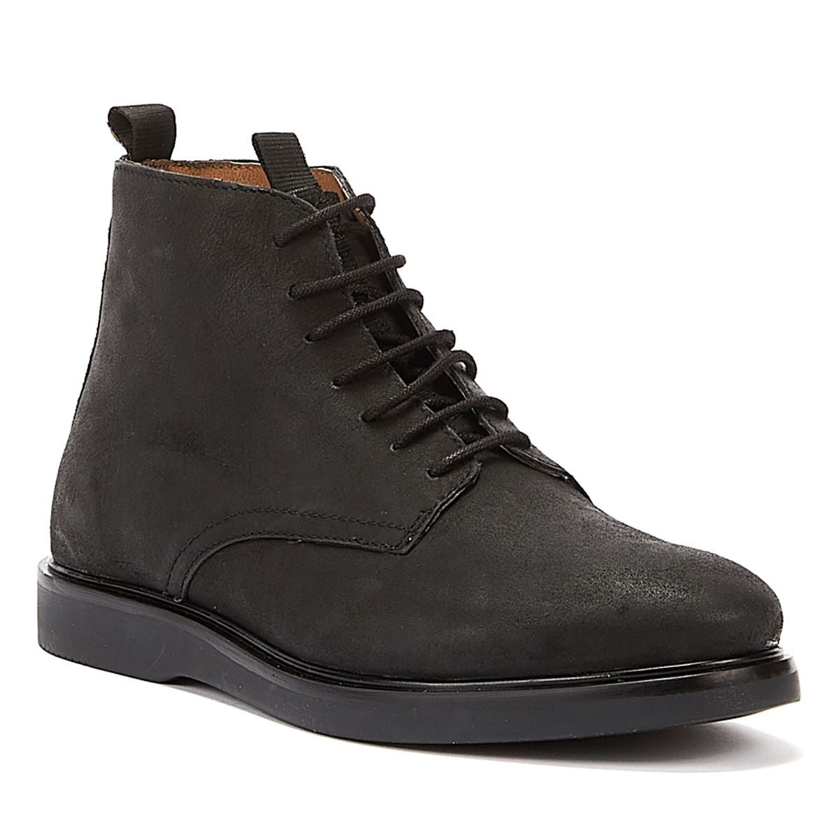 H By Hudson Troy Oiled Suede Men's Black Boot