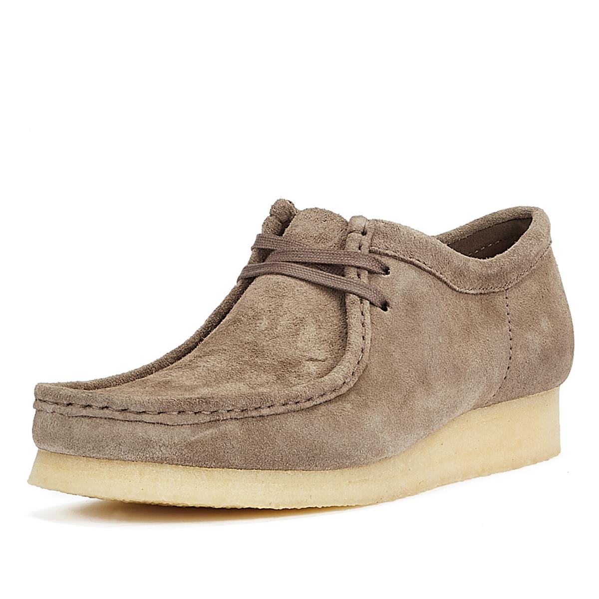 Clarks Originals Wallabee Suede Men's Grey Lace-Up Shoes
