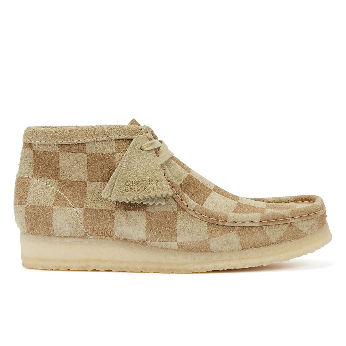 Clarks Wallabee Check Women's Beige Boots