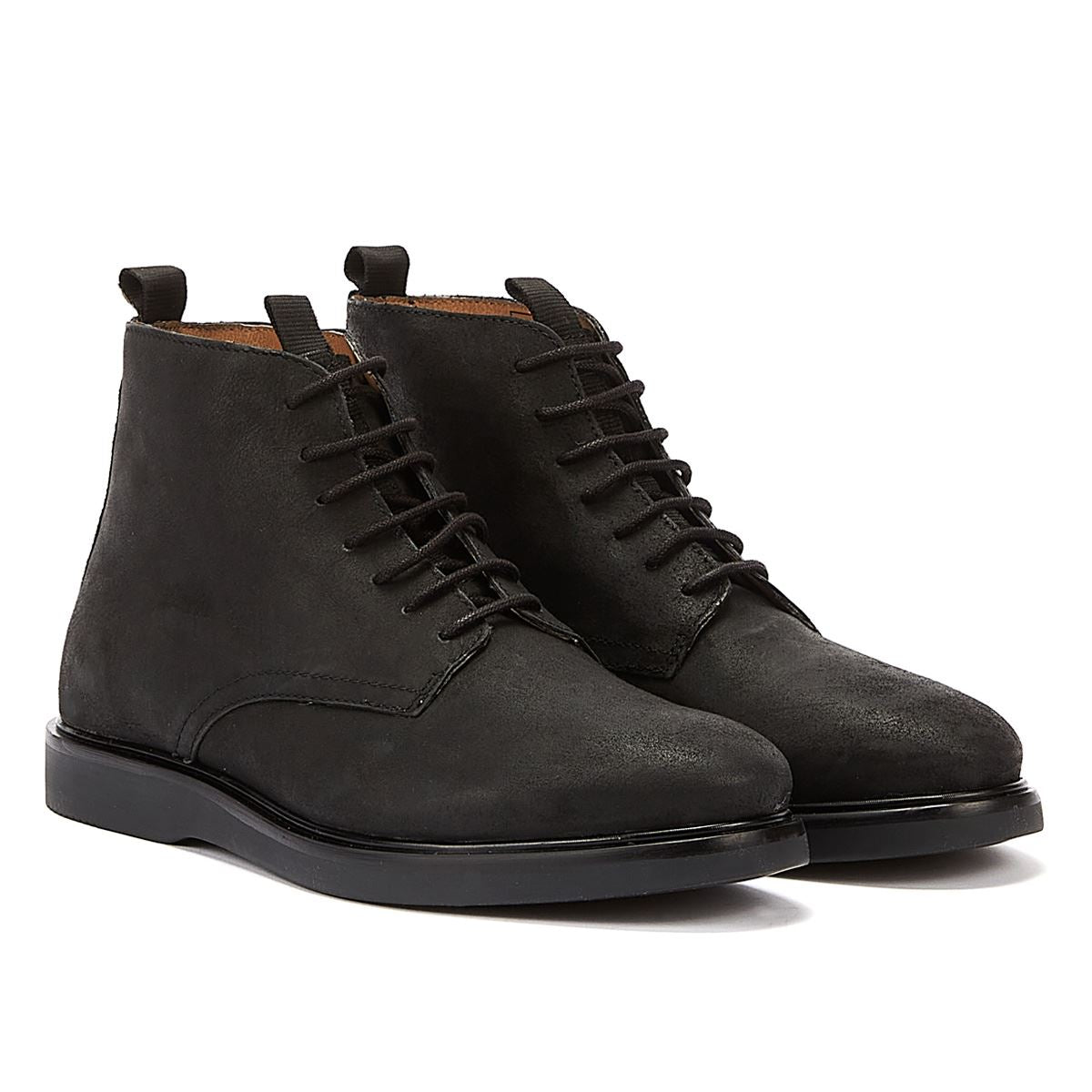 H By Hudson Troy Oiled Suede Men's Black Boot