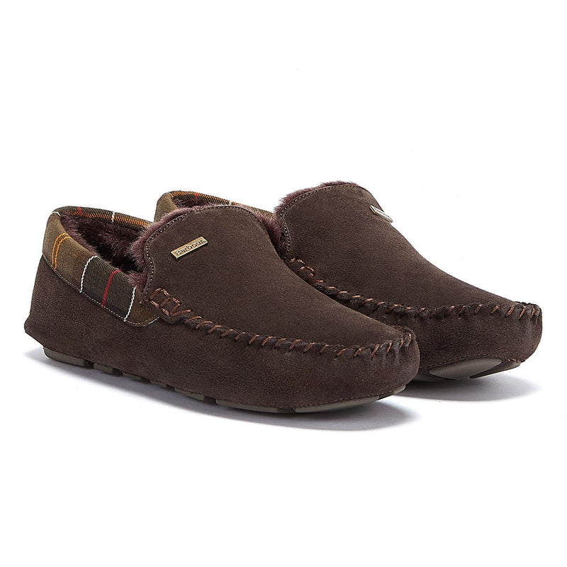 Barbour Mens Brown Monty Slippers