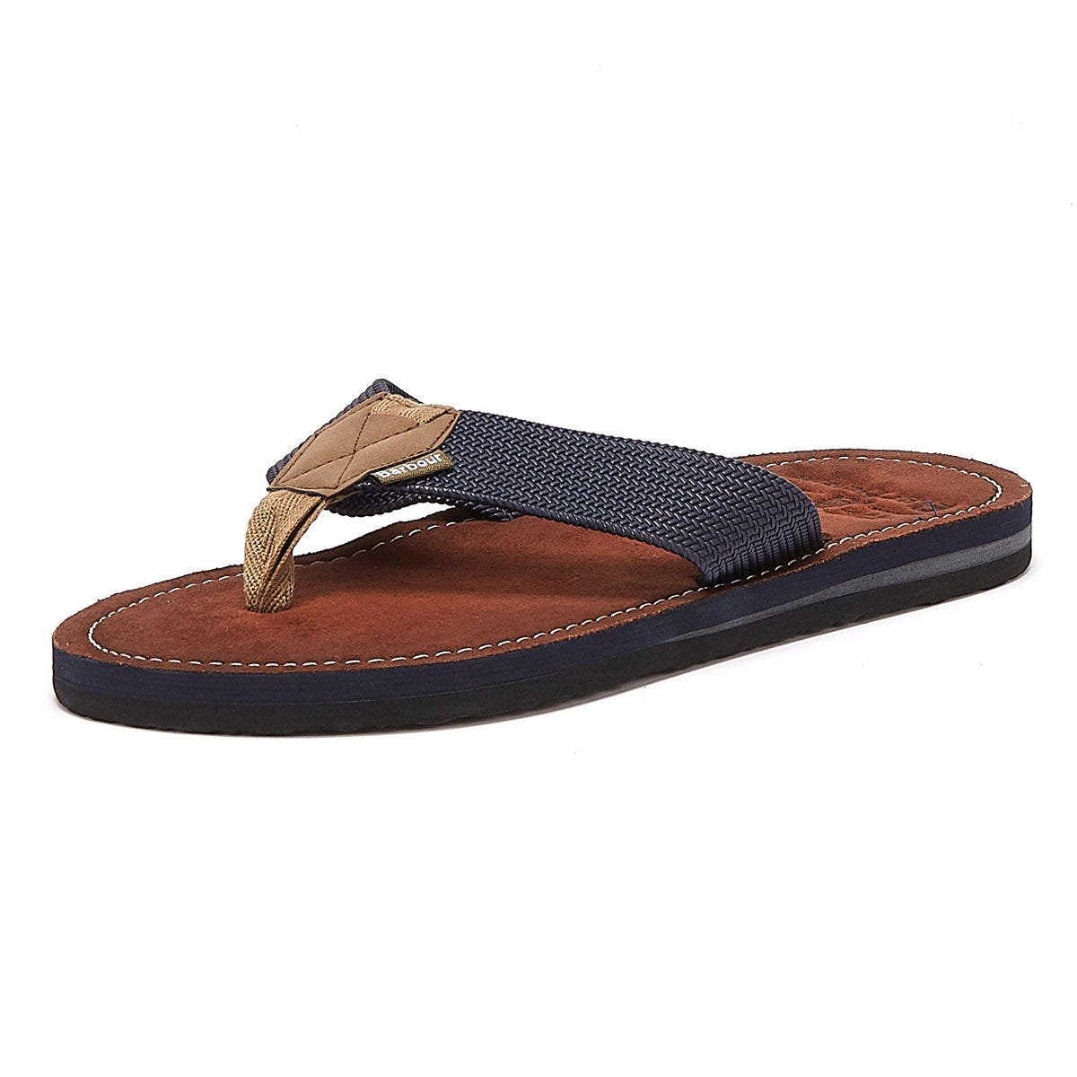Barbour Toeman Mens Navy Flip Flops