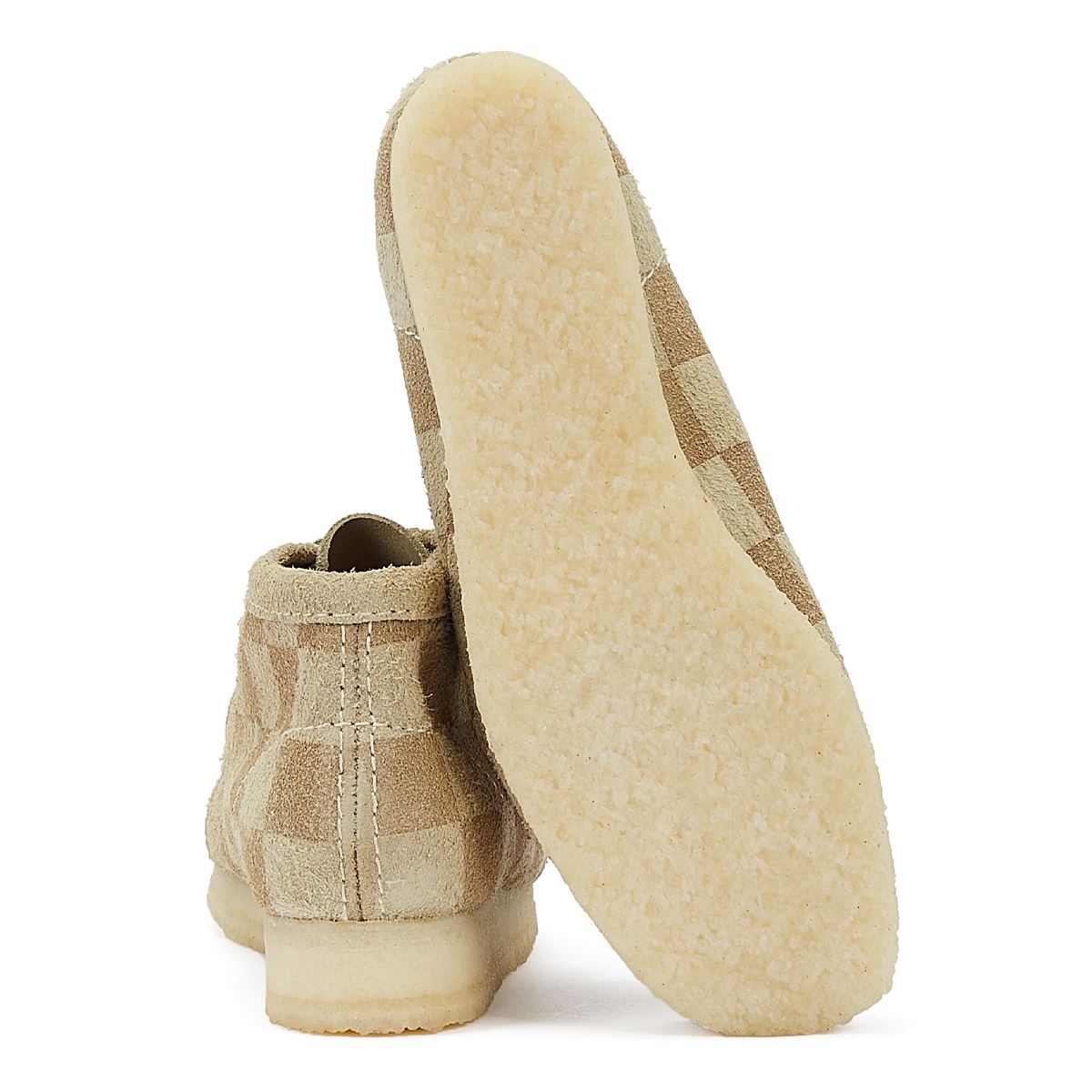 Clarks Wallabee Check Women's Beige Boots