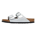 Birkenstock Arizona Birko Flor Womens Silver Sandals