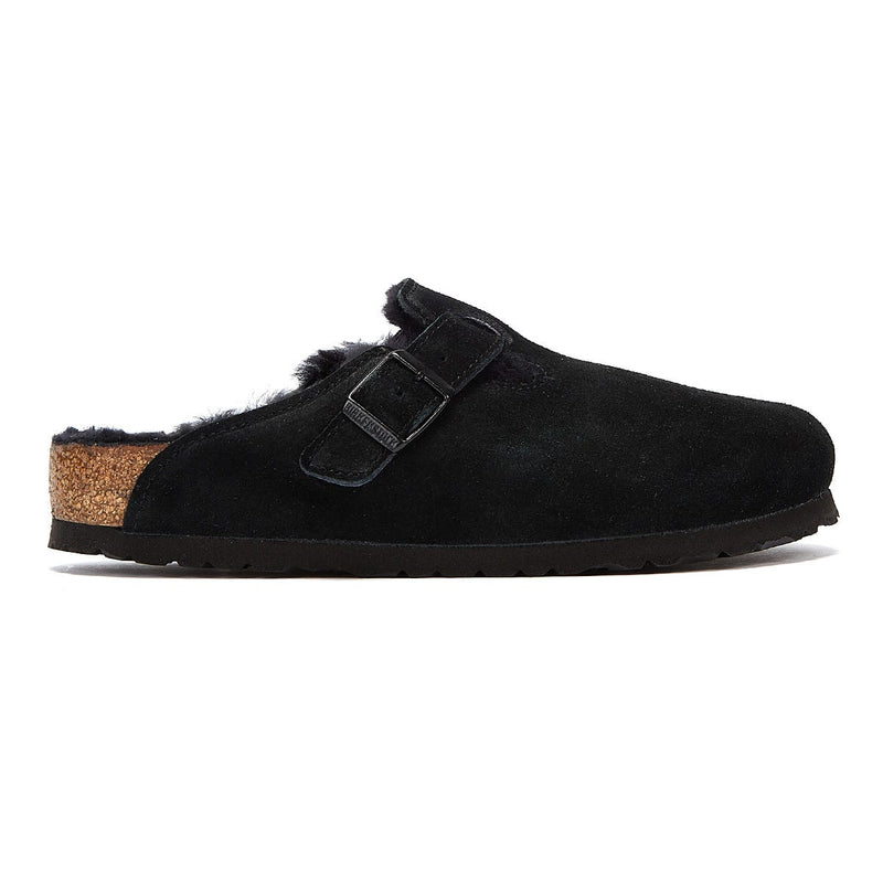 Birkenstock Boston Shearling Black Slippers