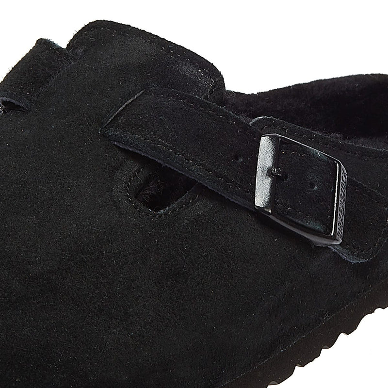 Birkenstock Boston Shearling Black Slippers
