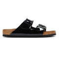 Birkenstock Arizona Birko Flor Patent Womens Black Sandals