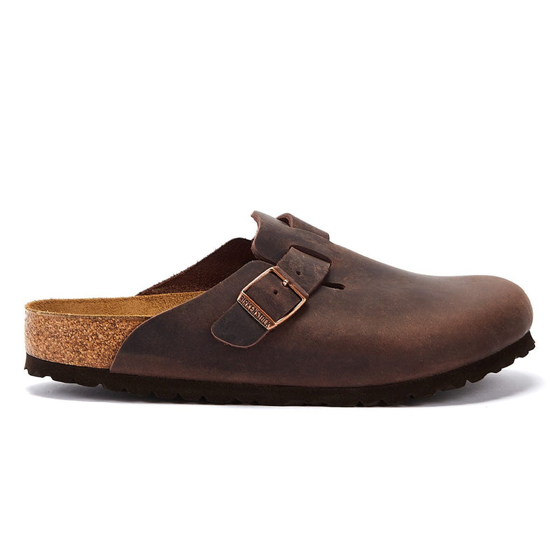 Birkenstock Boston Oiled Nubuck Habana Slippers