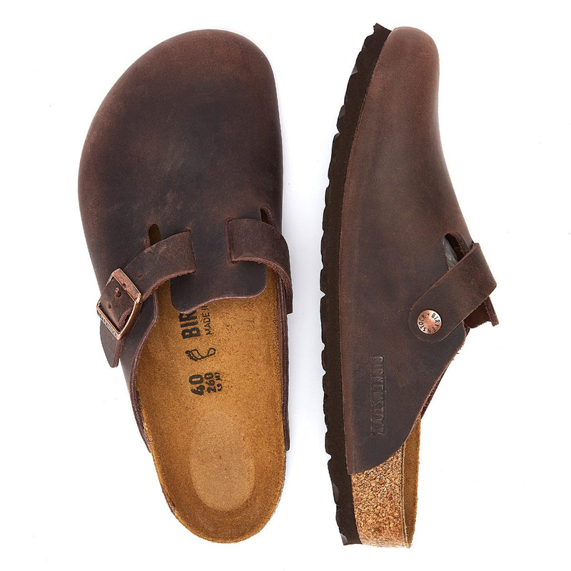 Birkenstock Boston Oiled Nubuck Habana Slippers