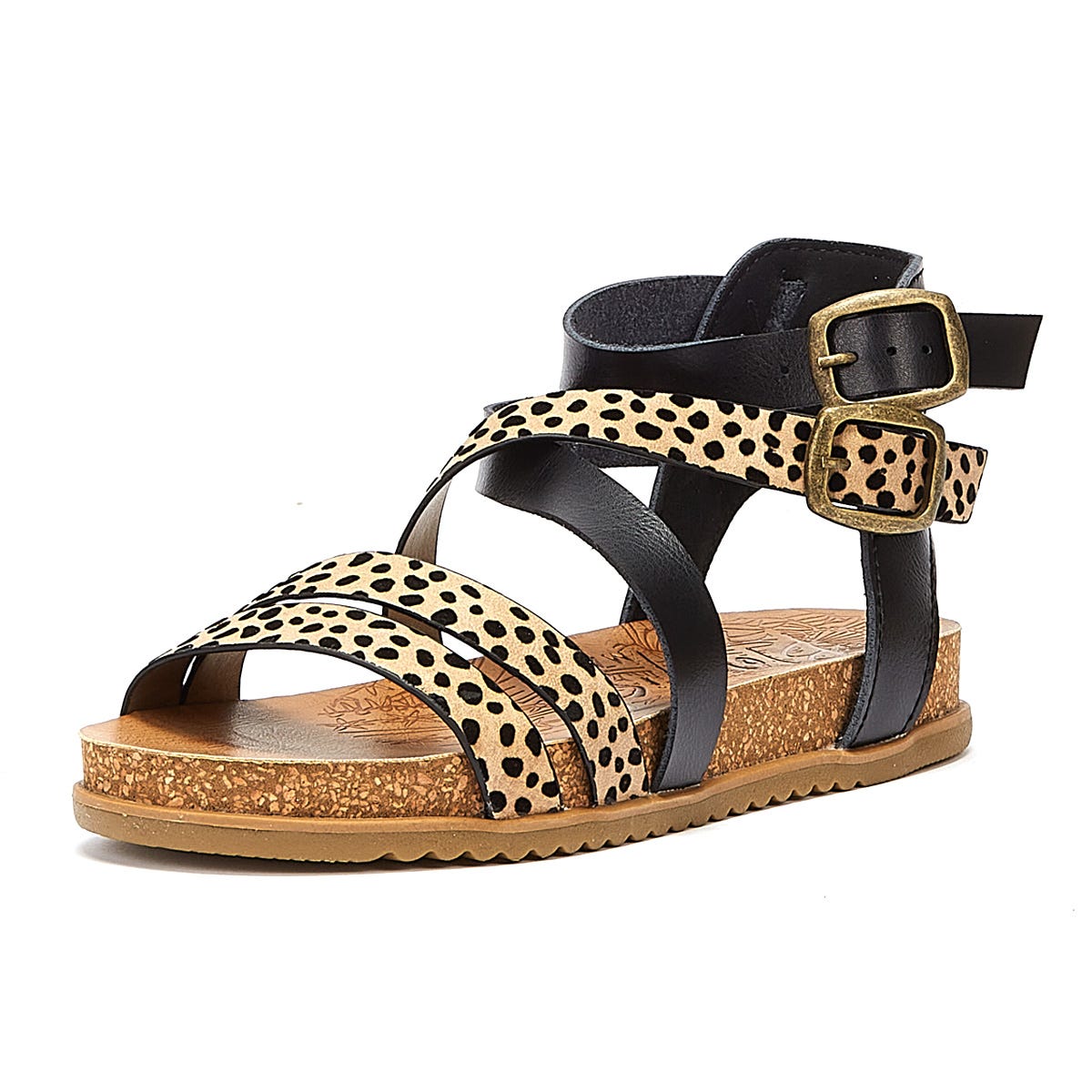 Blowfish Malibu Fandie Womens Leopard / Black Sandals