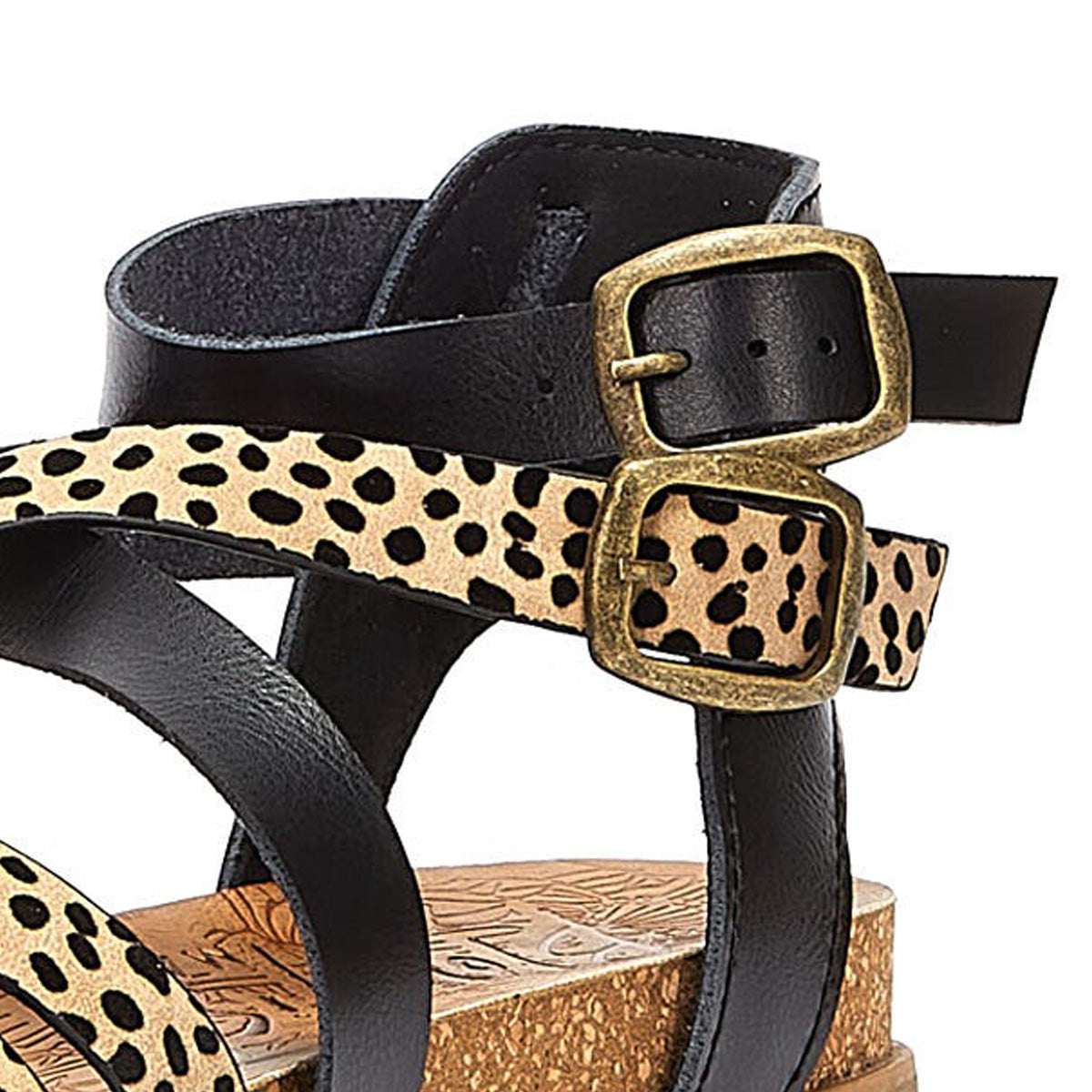 Blowfish Malibu Fandie Womens Leopard / Black Sandals