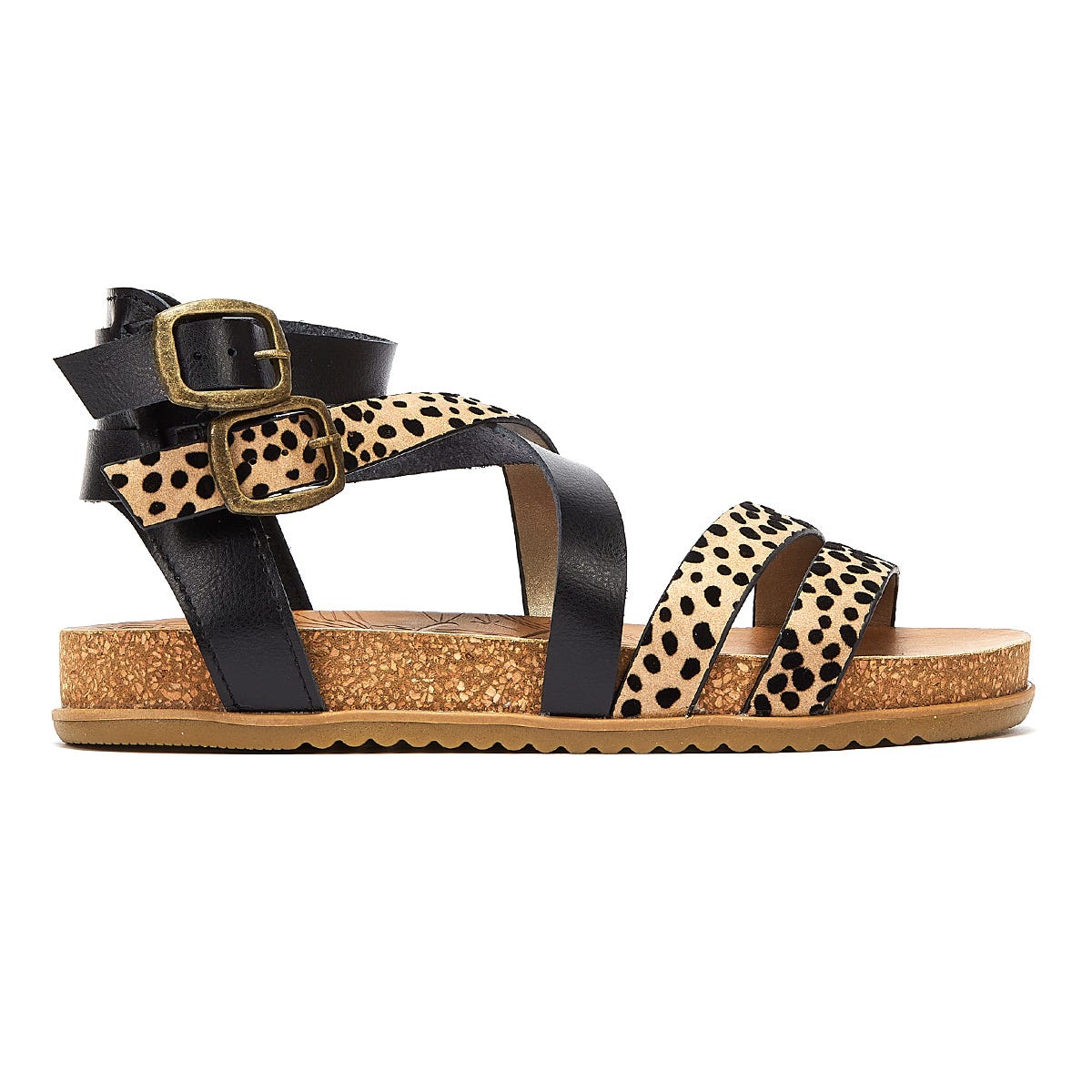 Blowfish Malibu Fandie Womens Leopard / Black Sandals
