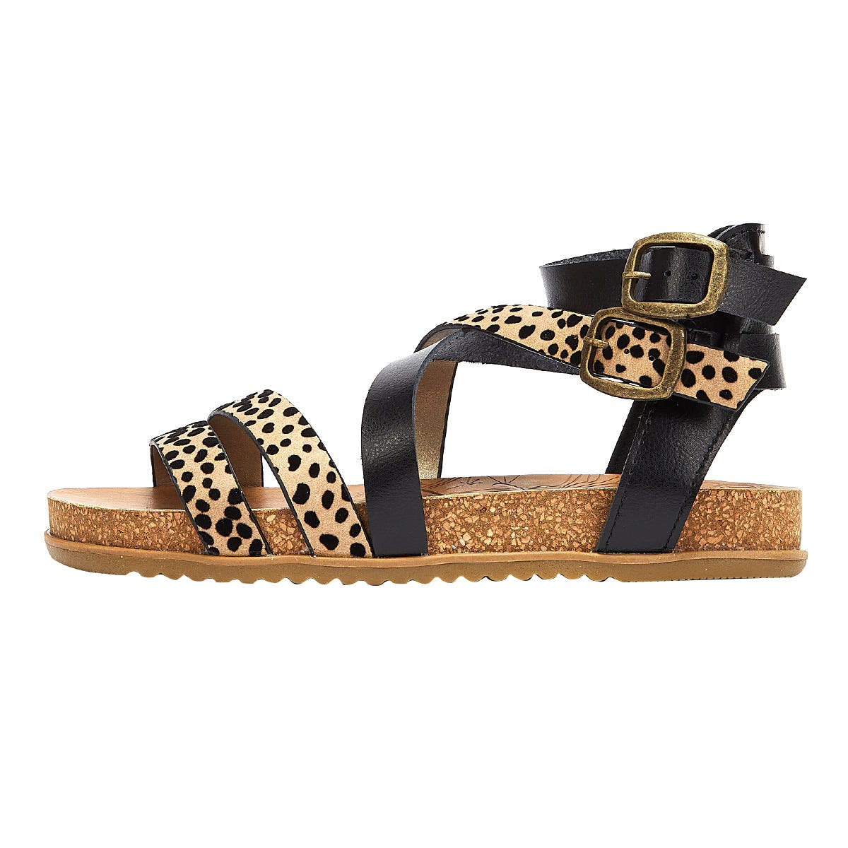 Blowfish Malibu Fandie Womens Leopard / Black Sandals