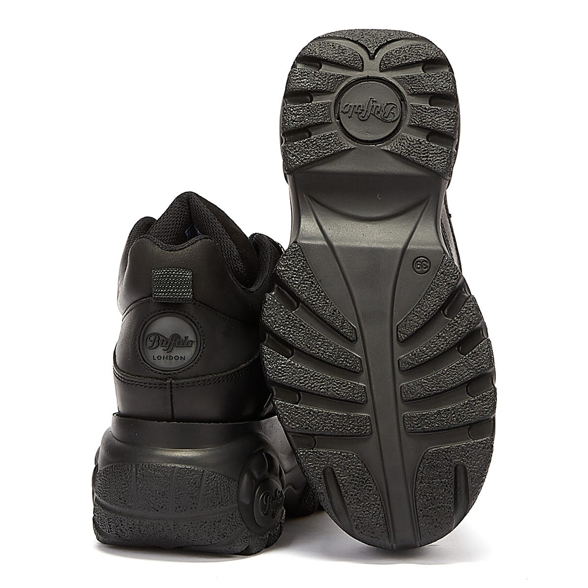 Buffalo London 1339-14 Womens Black Sneakers