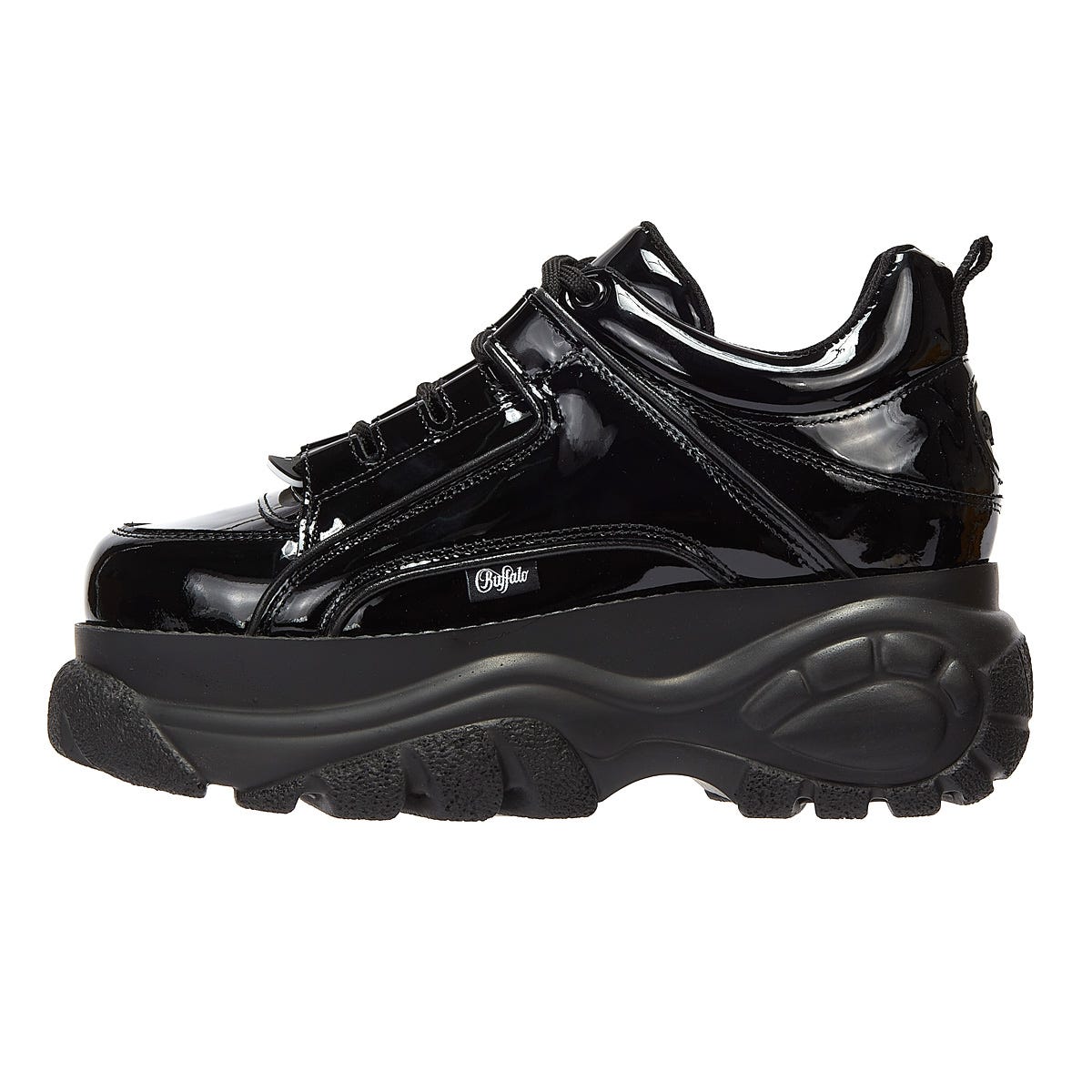 Buffalo London 2.0 Patent Womens Black Sneakers
