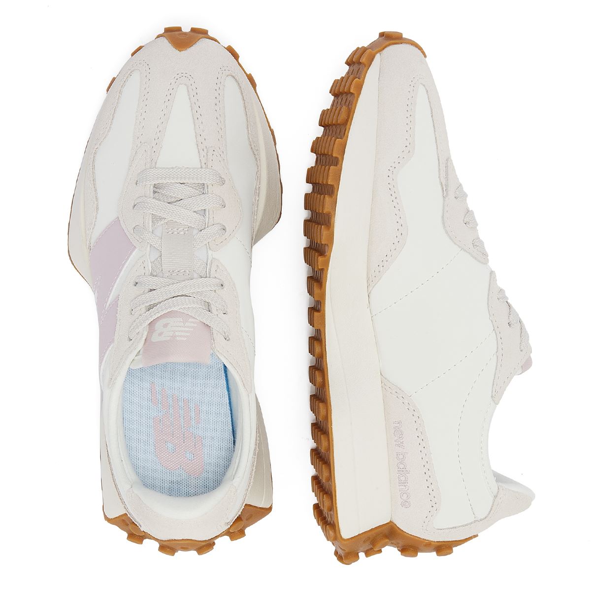 New Balance 327 White/Pink Sneakers