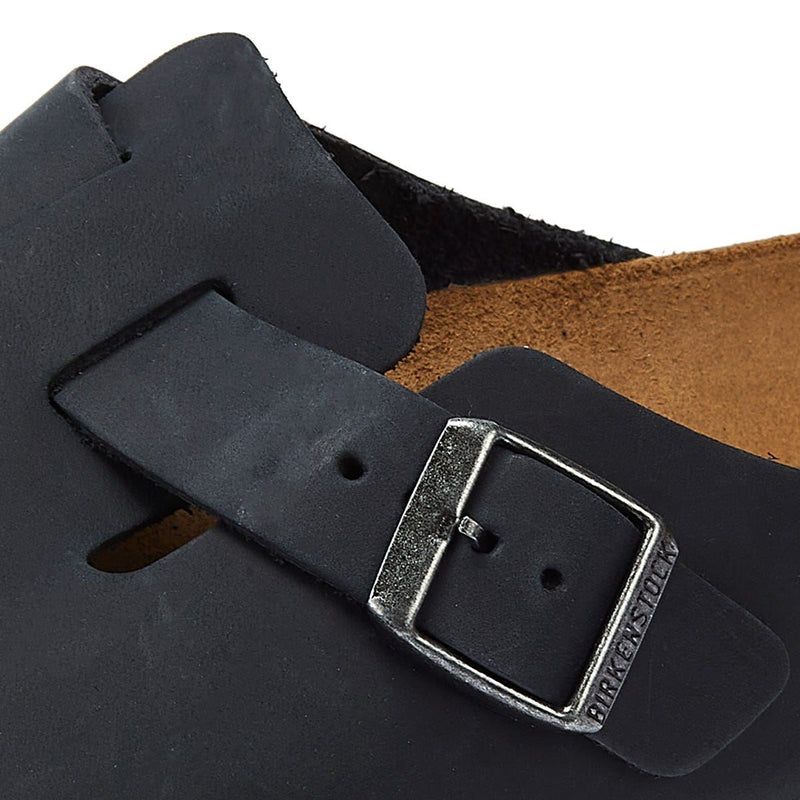 Birkenstock Boston Oiled Nubuck Black Clogs