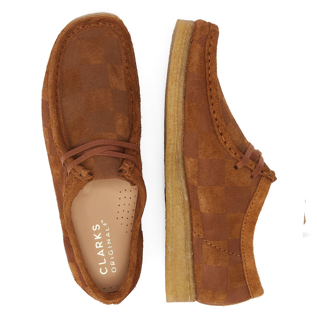 Clarks Originals Wallabee Check Men's Brown Lace-Up Shoes
