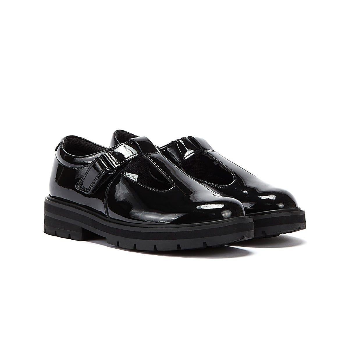 Clarks Prague Brill O Kids Black Shoes