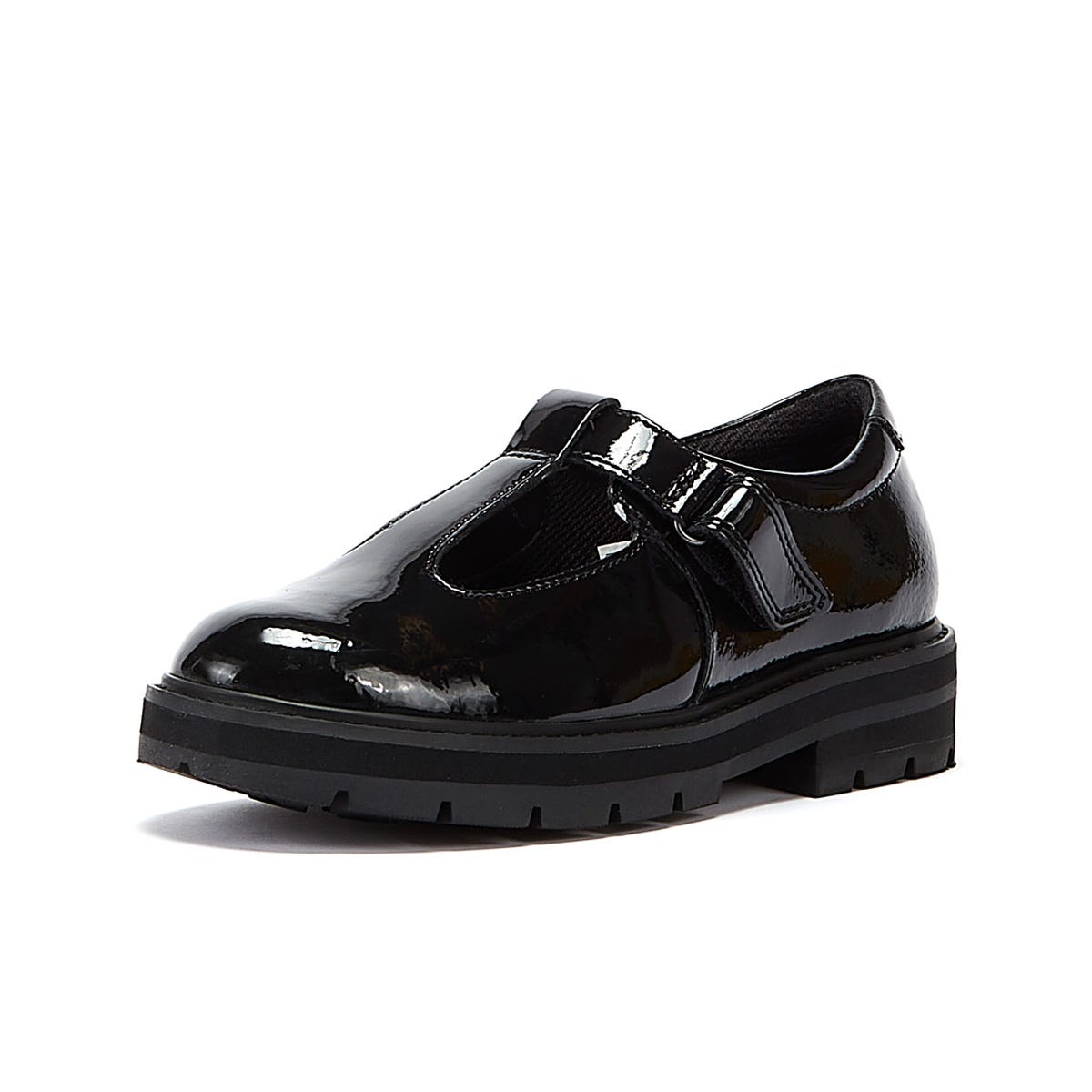 Clarks Prague Brill O Kids Black Shoes