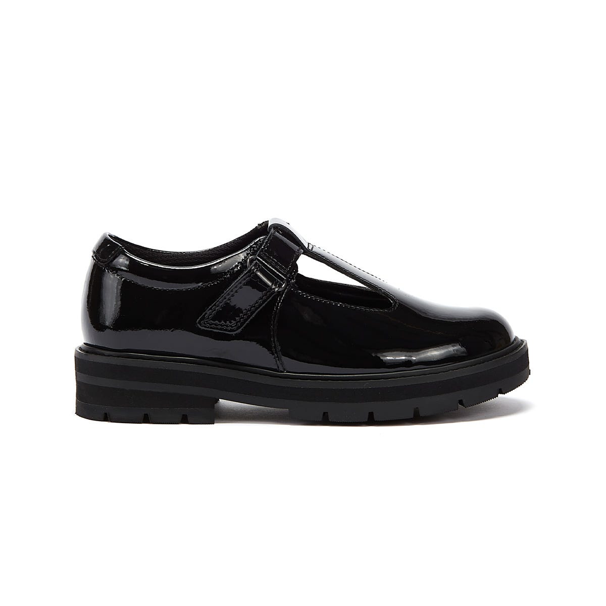 Clarks Prague Brill O Kids Black Shoes