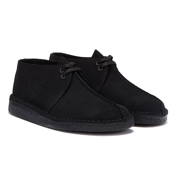 【極希少】Clarks Desert London\"Black Suede\" Clarks Originals Women's Desert London Suede Derby Shoes