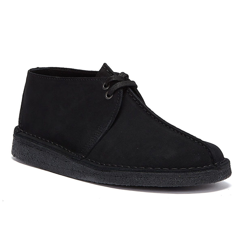 Clarks Originals Desert Trek Suede Mens Black Shoes – Tower-London.US