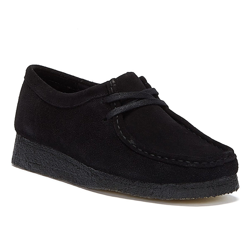 Clarks Originals Wallabee Suede Womens Black Shoes – Tower-London.US