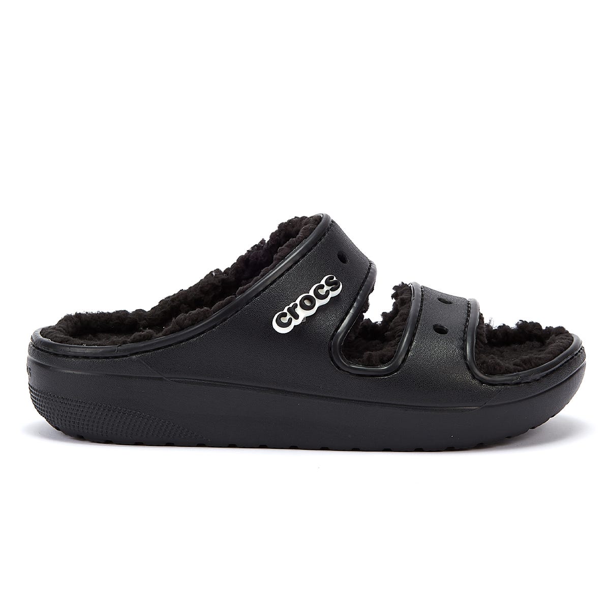 Crocs Classic Cozzzy Womens Black Sandals