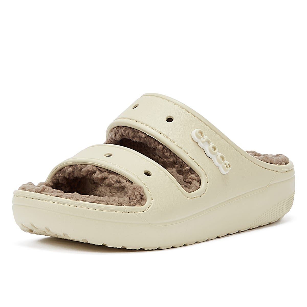 Crocs Classic Cozzzy Womens Bone / Mushroom Sandals