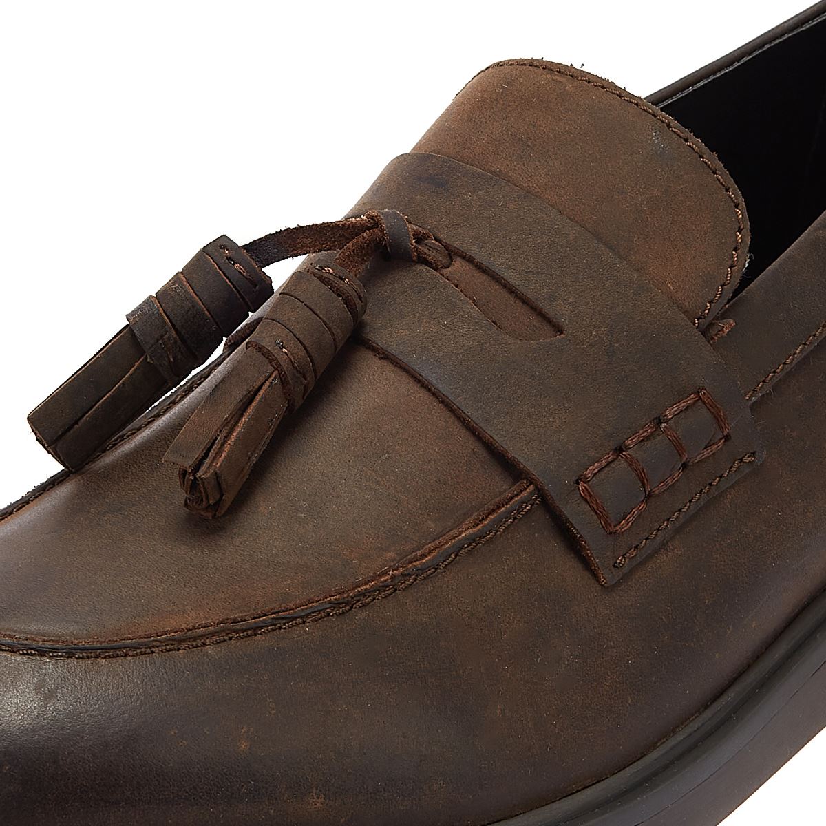 Hudson Cato Loafer Crazy Leather Men's Brown Loafers