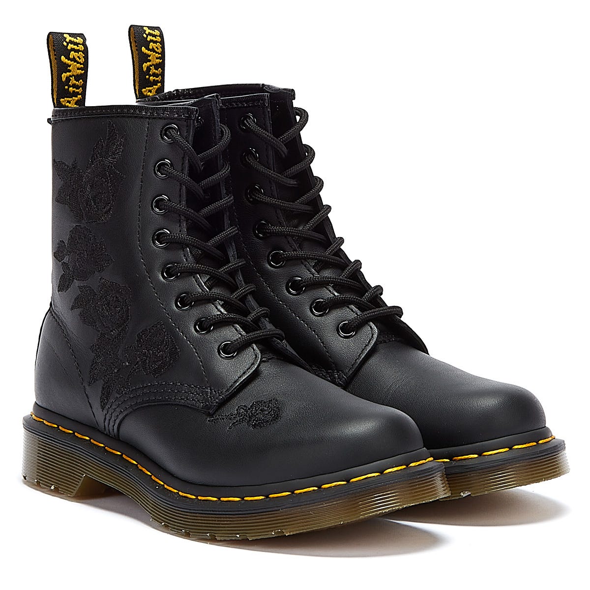 Dr. Martens 1460 Vonda Mono Floral Softy Womens Black Boots