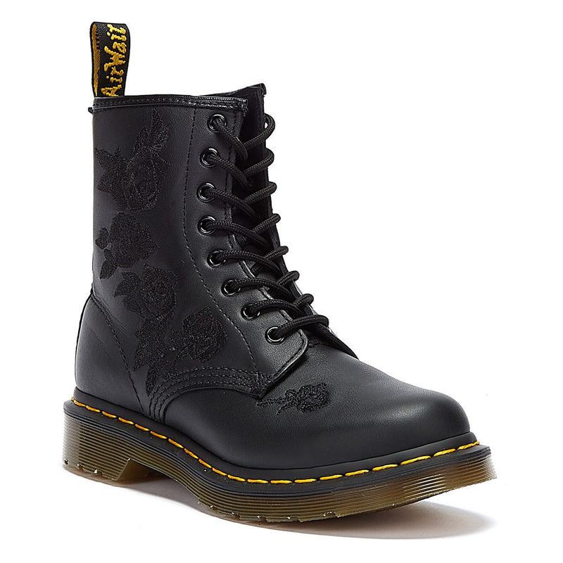 Dr. Martens 1460 Vonda Mono Floral Softy Womens Black Boots