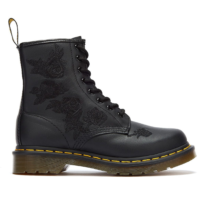 Dr. Martens 1460 Vonda Mono Floral Softy Womens Black Boots