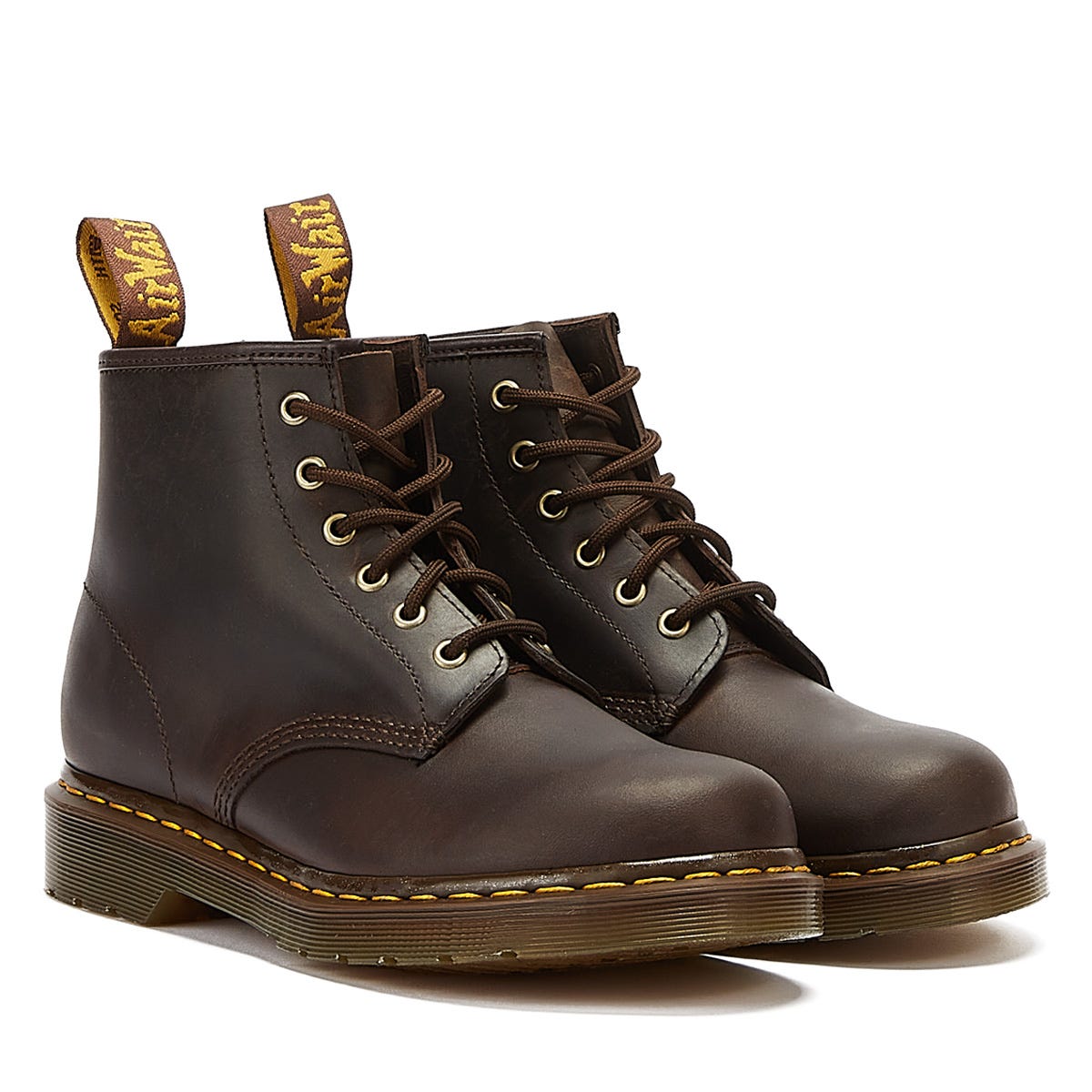 Dr. Martens 101 YS Crazy Horse Dark Brown Boots Tower London.US