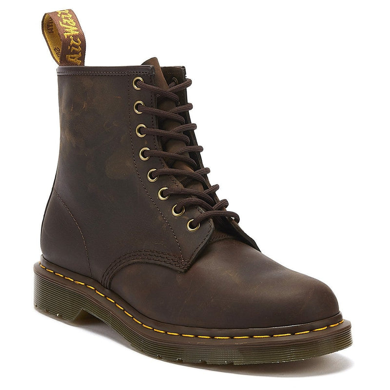 Dr Martens 1460 Crazy Horse Gaucho Brown Ankle Boots – Tower-London.US