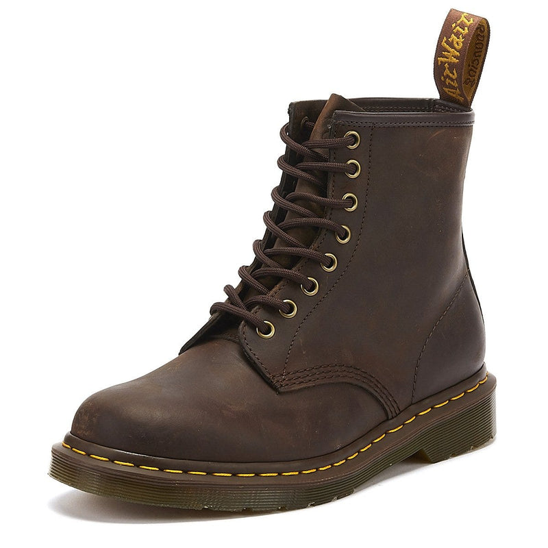 Dr. Martens 1460 Crazy Horse Mens Gaucho Brown Leather Ankle Boots