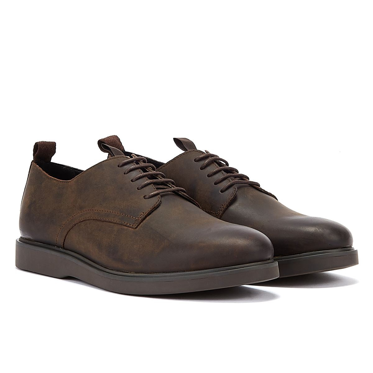 Hudson Barnstable Crazy Leather Men's Brown Lace-Up Shoes