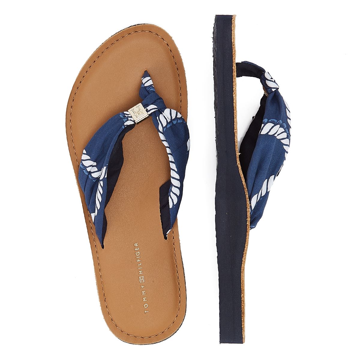 Tommy Hilfiger Elevated Beach Sandal Print Navy Women's Blue Sandal