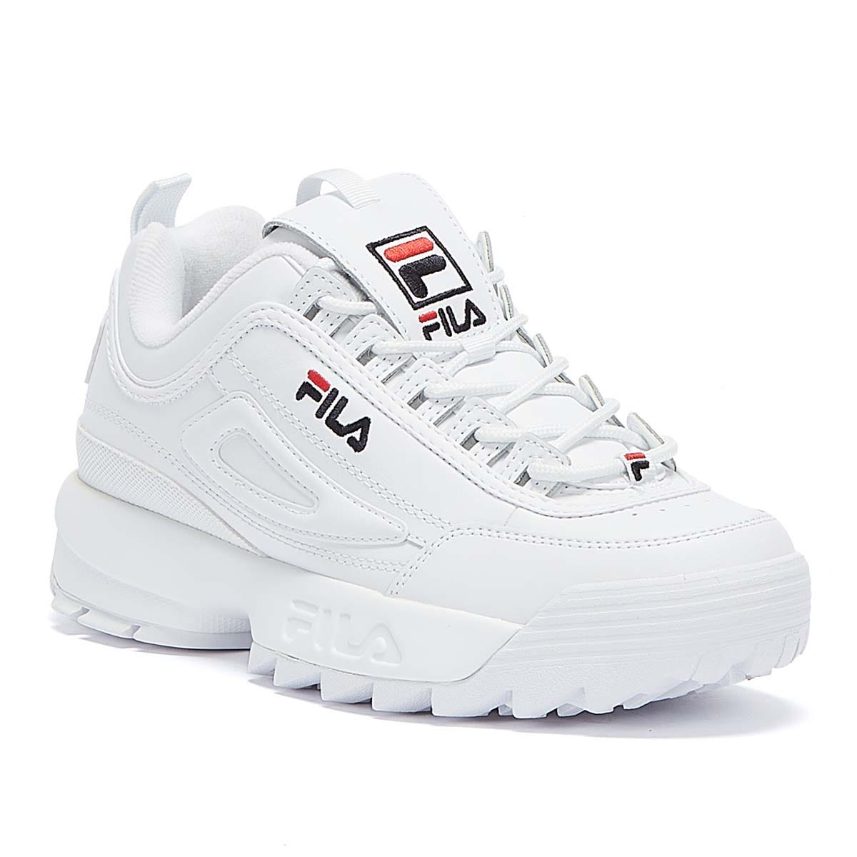 Fila Disruptor II Premium White Sneakers Tower London.US