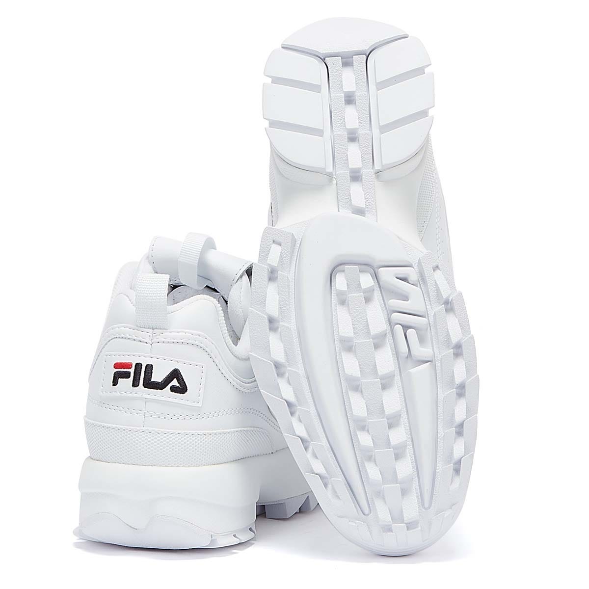 Fila disruptor grey and white best sale