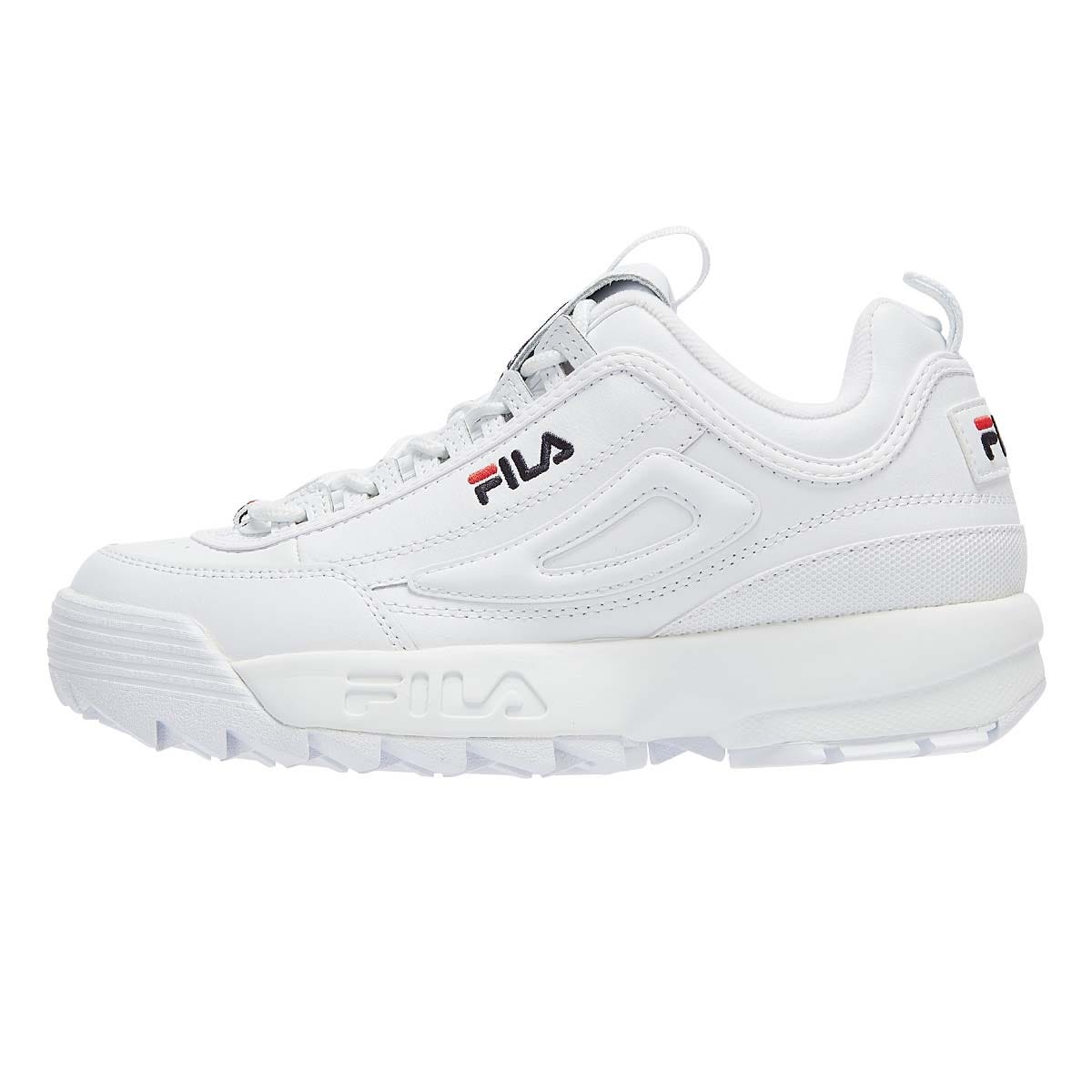 Fila Disruptor II Premium White Sneakers Tower London.US