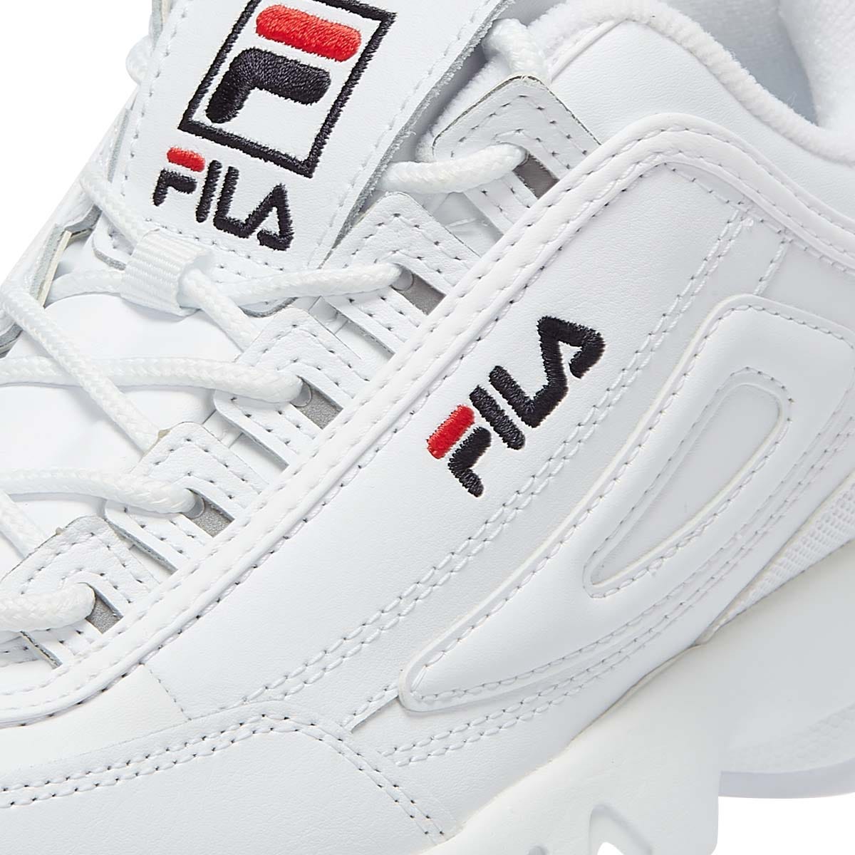 Fila Disruptor II Premium White Sneakers Tower London.US