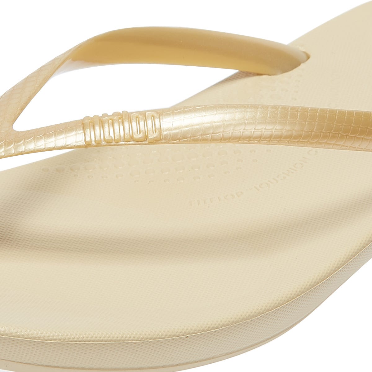 Fitflop IQushion Ergonomic Womens Gold Flip Flops